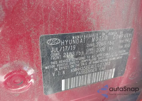 2020 Hyundai Elantra Gt from USA, damaged, VIN KMHH35LE4LU121363